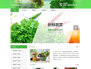 蔬菜育苗模板PC网站模板