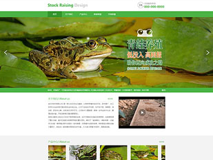 青蛙养殖模板PC网站模板