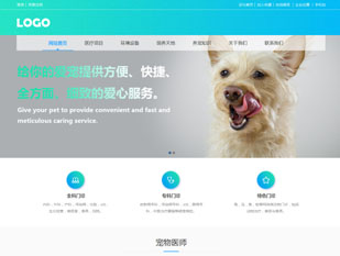 宠物医院模板PC网站模板